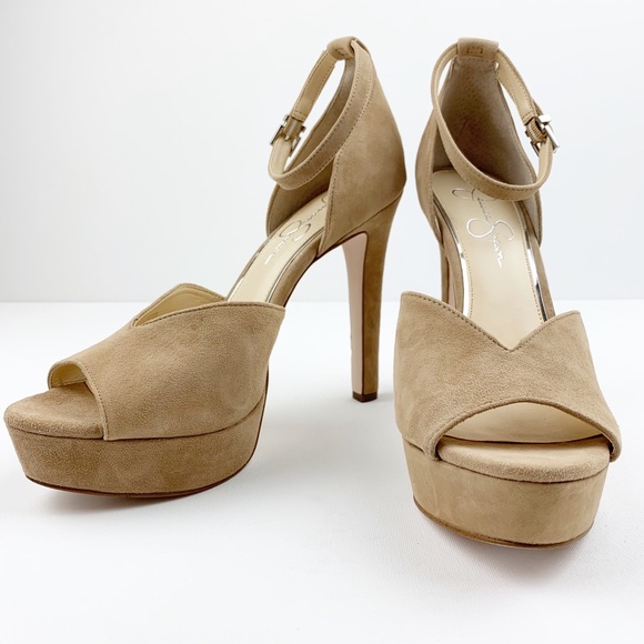 Jessica Simpson Sand Suede BRIYA Platform Heels - Picture 2 of 8